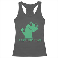Funny Lizard Lizard Lizard Racerback Tank Top Weirdcore Gecko Reptile Meme - Wonder Print Shop