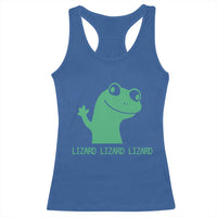Funny Lizard Lizard Lizard Racerback Tank Top Weirdcore Gecko Reptile Meme - Wonder Print Shop