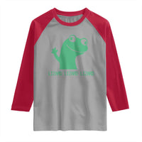 Funny Lizard Lizard Lizard Raglan Shirt Weirdcore Gecko Reptile Meme - Wonder Print Shop