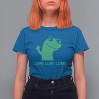 Funny Lizard Lizard Lizard T Shirt For Women Weirdcore Gecko Reptile Meme - Wonder Print Shop