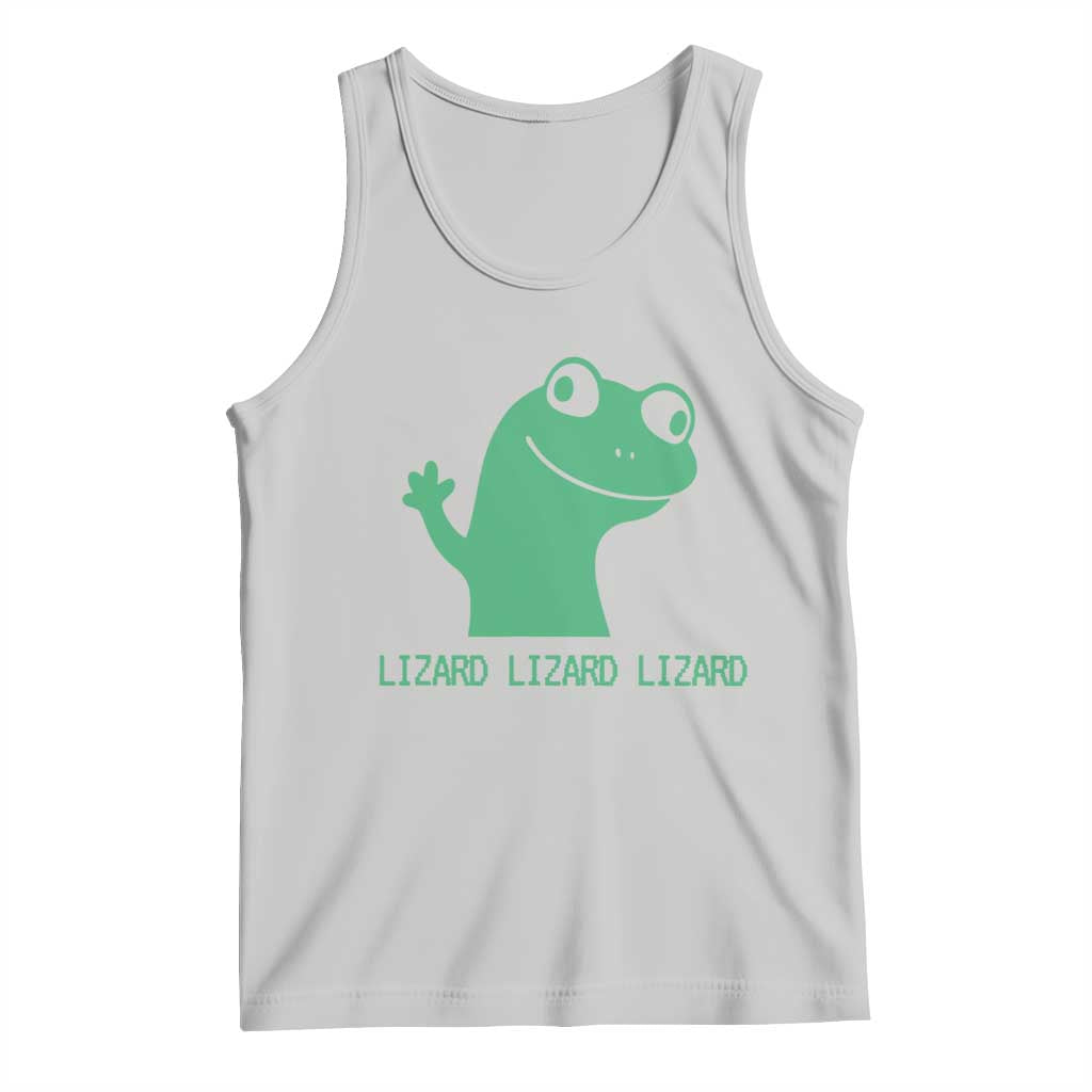 Funny Lizard Lizard Lizard Tank Top Weirdcore Gecko Reptile Meme - Wonder Print Shop