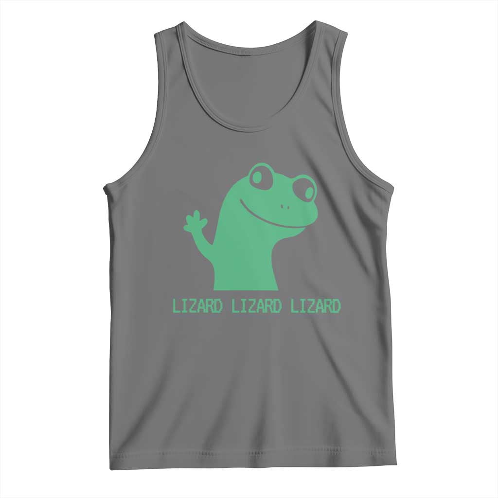 Funny Lizard Lizard Lizard Tank Top Weirdcore Gecko Reptile Meme - Wonder Print Shop