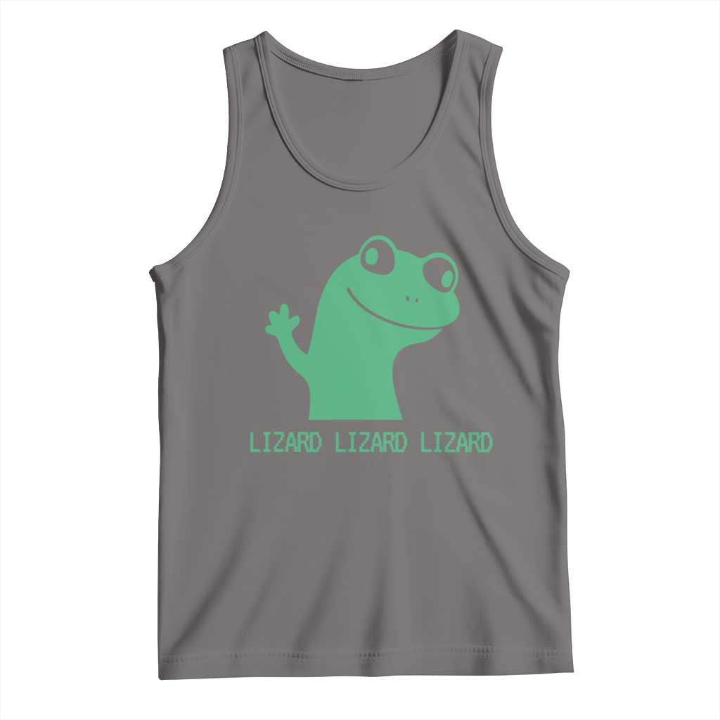 Funny Lizard Lizard Lizard Tank Top Weirdcore Gecko Reptile Meme - Wonder Print Shop