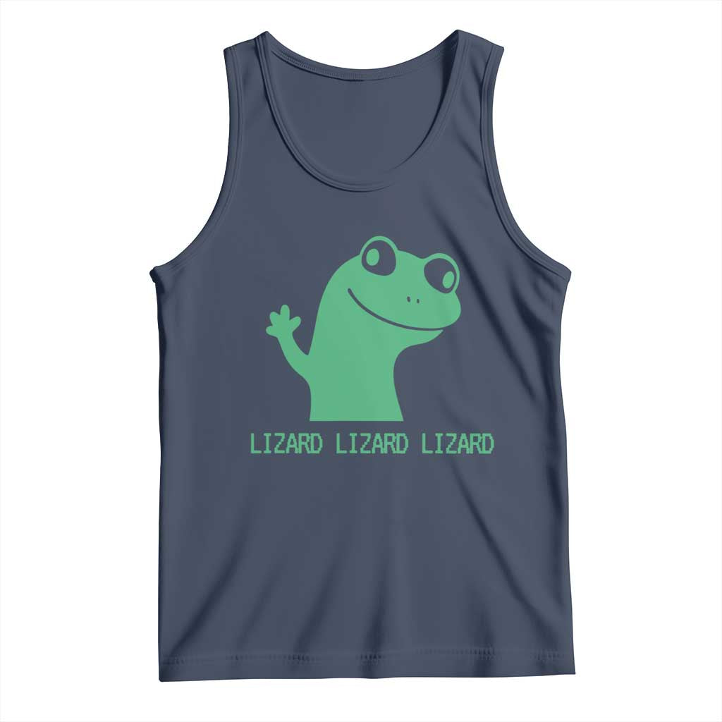 Funny Lizard Lizard Lizard Tank Top Weirdcore Gecko Reptile Meme - Wonder Print Shop