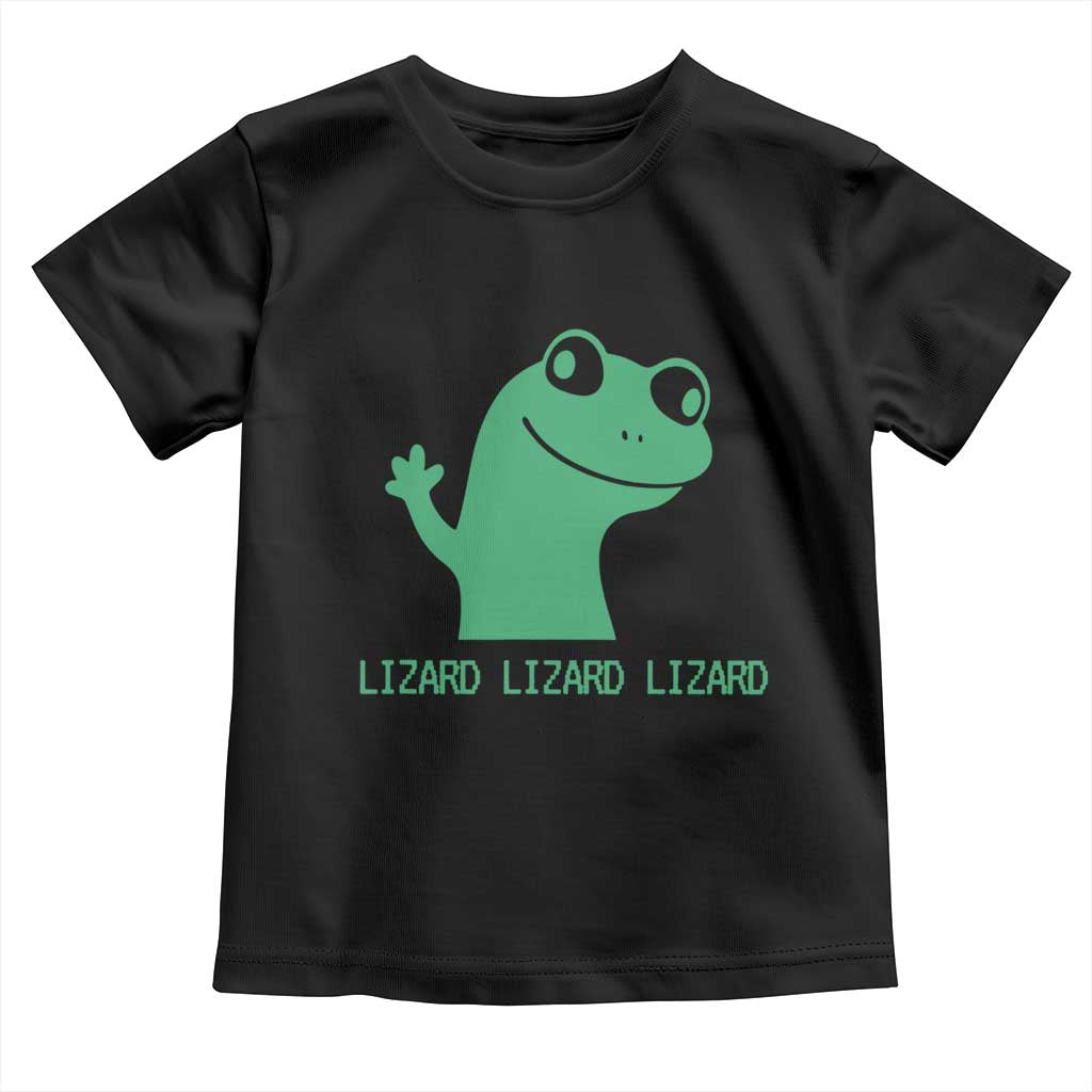 Funny Lizard Lizard Lizard Toddler T Shirt Weirdcore Gecko Reptile Meme - Wonder Print Shop