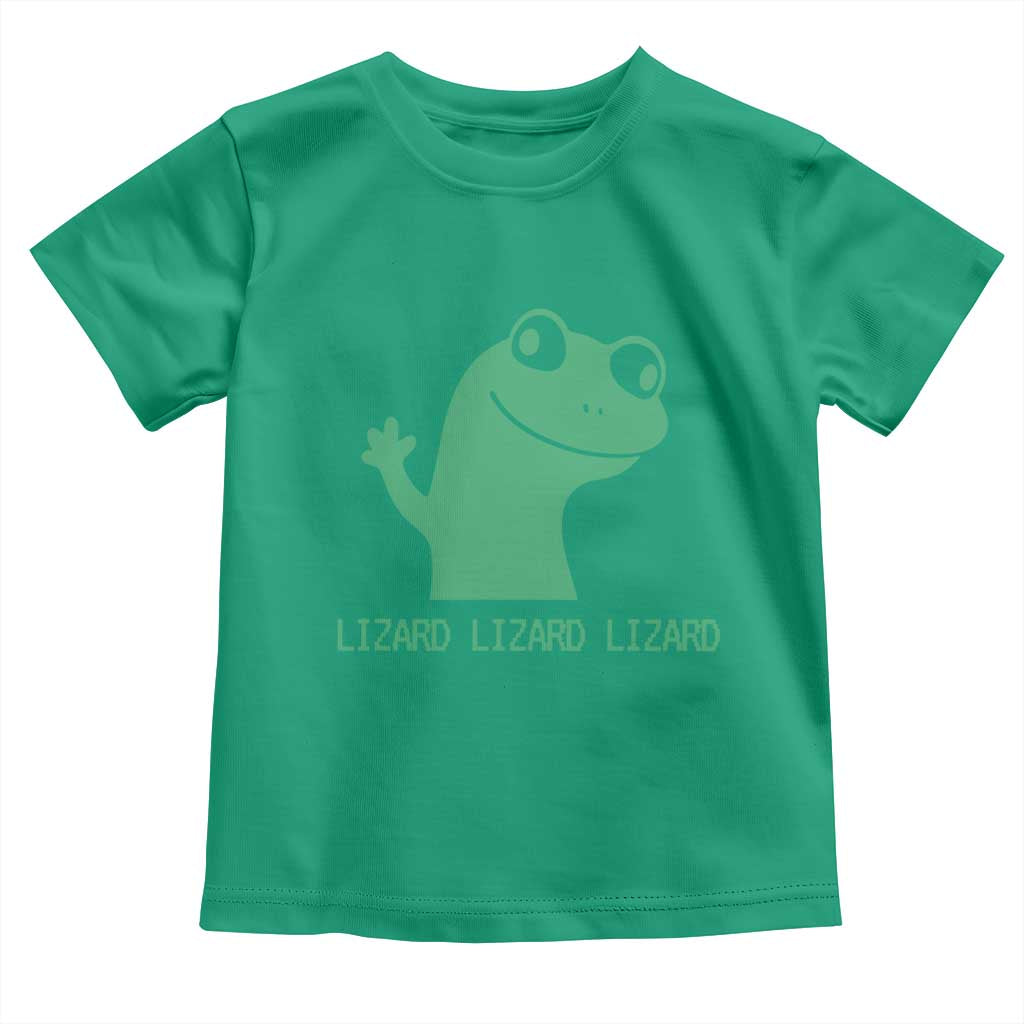 Funny Lizard Lizard Lizard Toddler T Shirt Weirdcore Gecko Reptile Meme - Wonder Print Shop