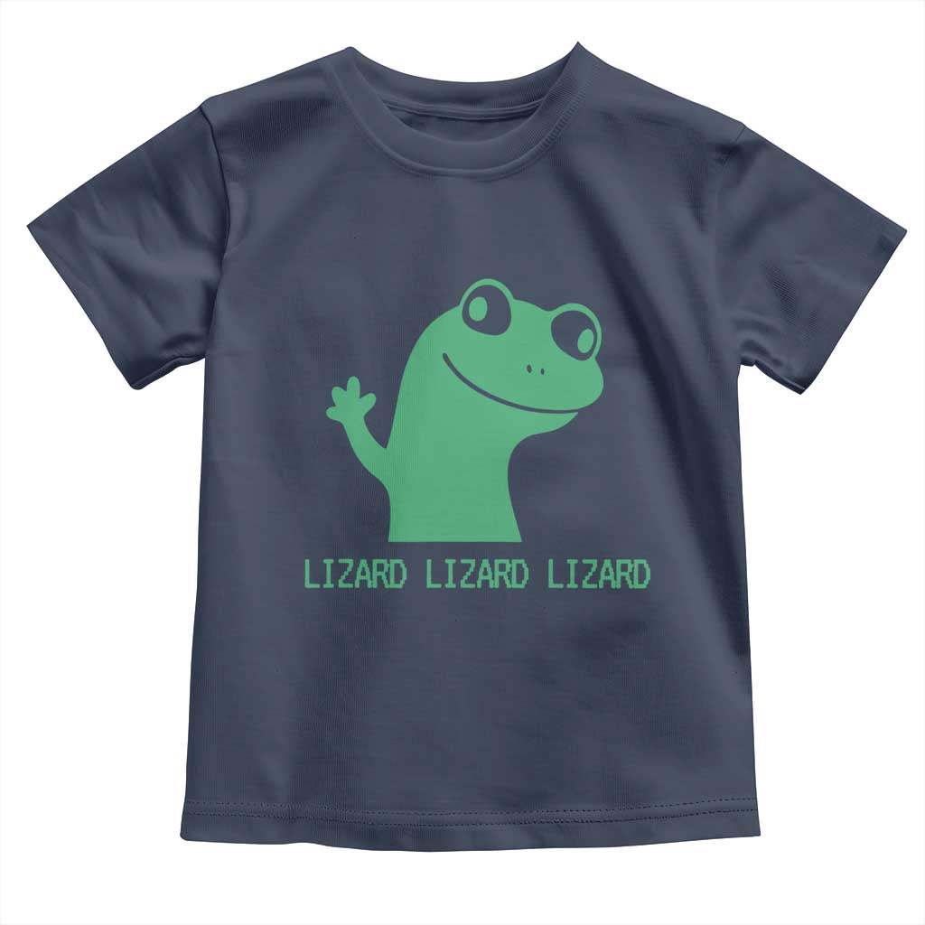 Funny Lizard Lizard Lizard Toddler T Shirt Weirdcore Gecko Reptile Meme - Wonder Print Shop