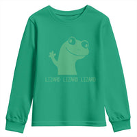 Funny Lizard Lizard Lizard Youth Sweatshirt Weirdcore Gecko Reptile Meme - Wonder Print Shop