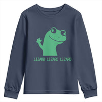 Funny Lizard Lizard Lizard Youth Sweatshirt Weirdcore Gecko Reptile Meme - Wonder Print Shop