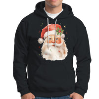 Retro Vintage Christmas Santa Claus Face Xmas Old Fashioned Hoodie - Wonder Print Shop