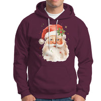 Retro Vintage Christmas Santa Claus Face Xmas Old Fashioned Hoodie - Wonder Print Shop