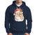 Retro Vintage Christmas Santa Claus Face Xmas Old Fashioned Hoodie - Wonder Print Shop
