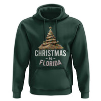 Christmas In Florida Hoodie Sand Xmas Tree Lights Family Vacation