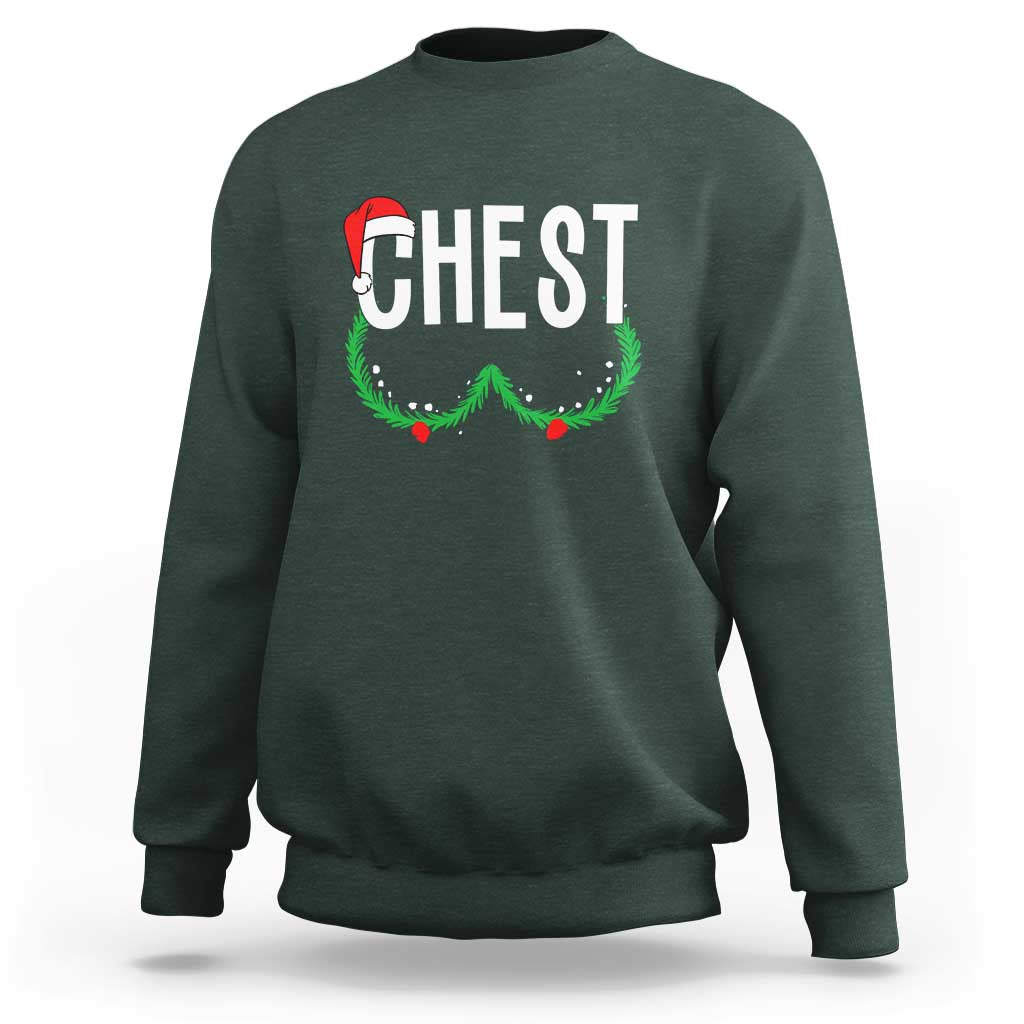 Christmas Matching Couple Sweatshirt Chestnuts Funny Xmas Chest - Wonder Print Shop