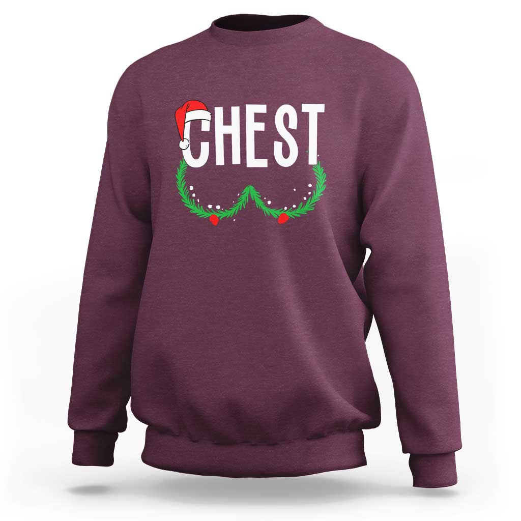 Christmas Matching Couple Sweatshirt Chestnuts Funny Xmas Chest - Wonder Print Shop
