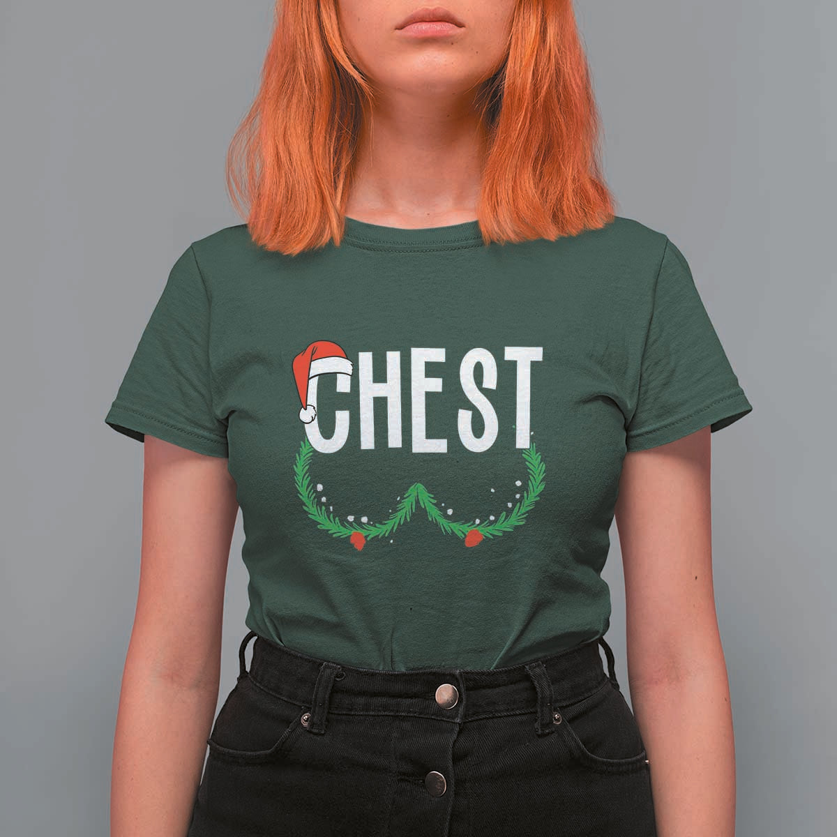 Christmas Matching Couple T Shirt For Women Chestnuts Funny Xmas Chest - Wonder Print Shop