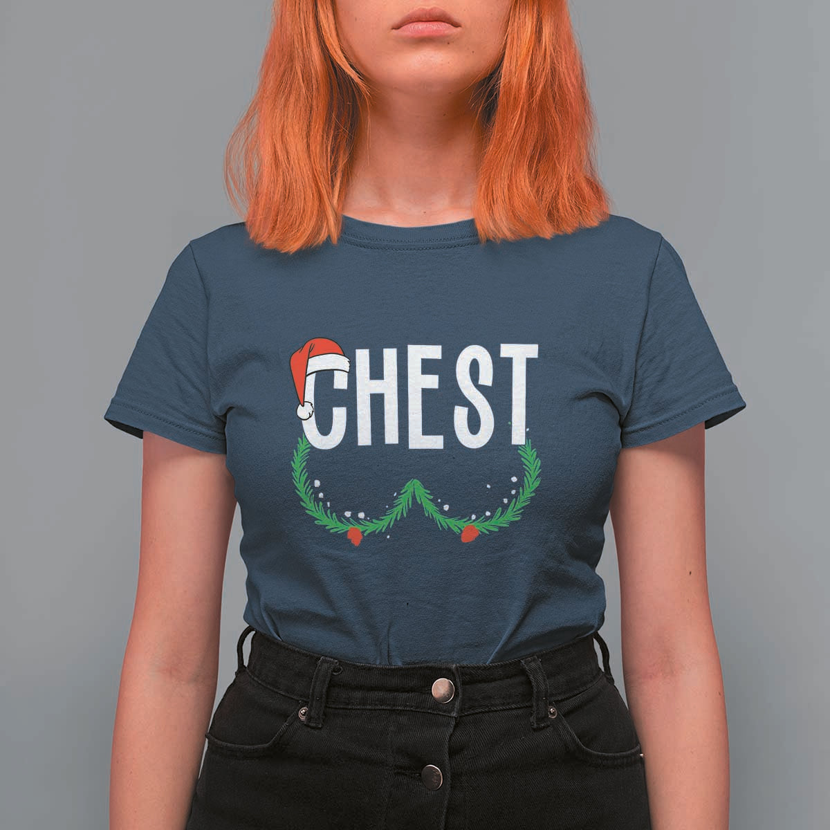 Christmas Matching Couple T Shirt For Women Chestnuts Funny Xmas Chest - Wonder Print Shop