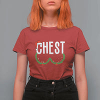 Christmas Matching Couple T Shirt For Women Chestnuts Funny Xmas Chest - Wonder Print Shop