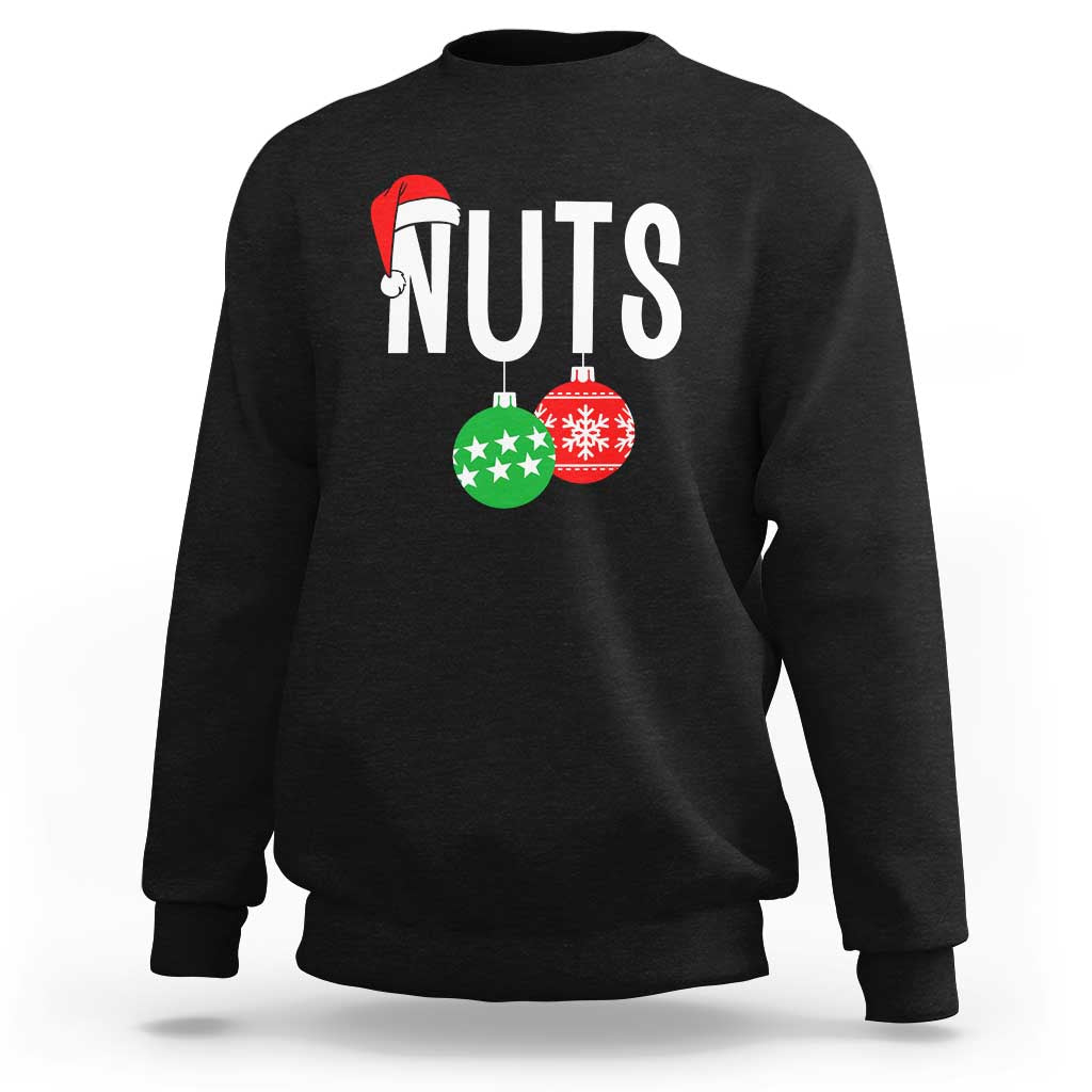 Christmas Matching Couple Sweatshirt Chestnuts Funny Xmas Nuts - Wonder Print Shop