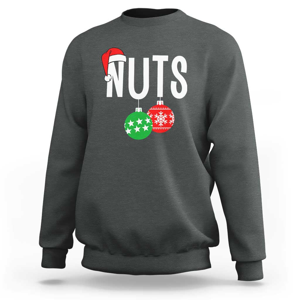 Christmas Matching Couple Sweatshirt Chestnuts Funny Xmas Nuts - Wonder Print Shop