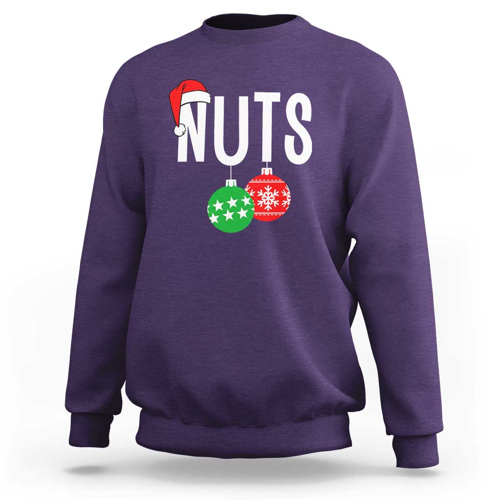 Christmas Matching Couple Sweatshirt Chestnuts Funny Xmas Nuts - Wonder Print Shop