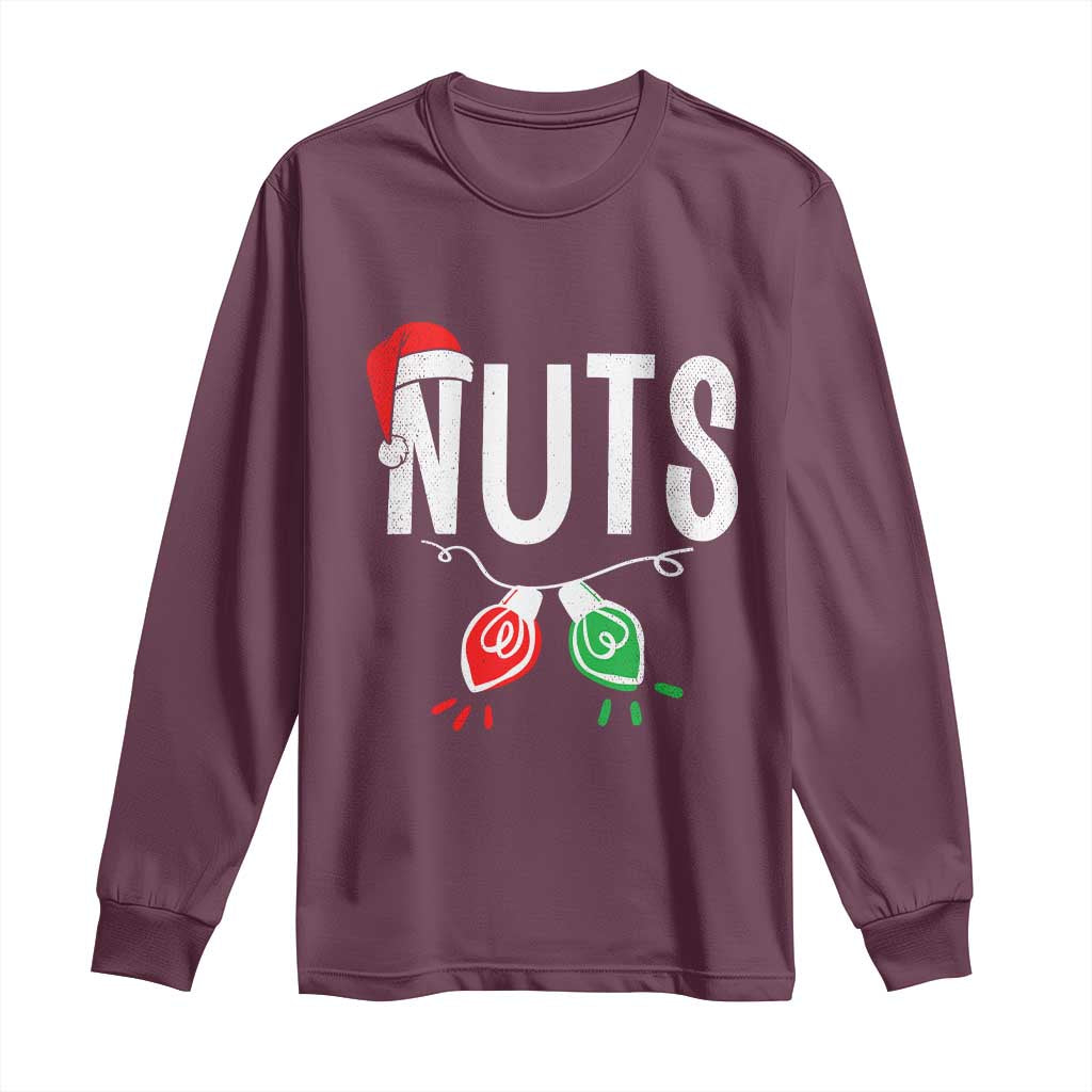 Christmas Matching Couple Long Sleeve Shirt Chestnuts Xmas Funny Nuts