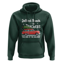 Funny Christmas Teacher Hoodie Jolliest Bunch Of Teachers This Side Of The Hallway Xmas PJ Gift