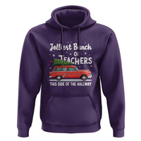 Funny Christmas Teacher Hoodie Jolliest Bunch Of Teachers This Side Of The Hallway Xmas PJ Gift