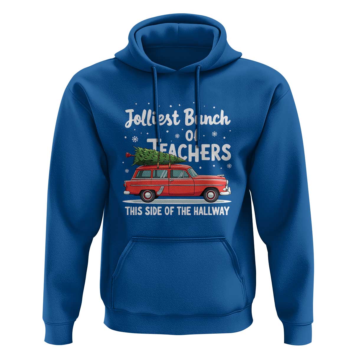 Funny Christmas Teacher Hoodie Jolliest Bunch Of Teachers This Side Of The Hallway Xmas PJ Gift
