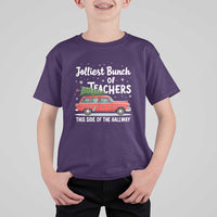 Funny Christmas Teacher T Shirt For Kid Jolliest Bunch Of Teachers This Side Of The Hallway Xmas PJ Gift - Wonder Print Shop
