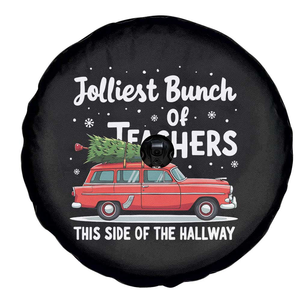Funny Xmas Teacher Spare Tire Cover Jolliest Bunch Of Teachers This Side Of The Hallway Xmas PJ Gift