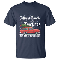 Funny Christmas Teacher T Shirt Jolliest Bunch Of Teachers This Side Of The Hallway Xmas PJ Gift - Wonder Print Shop