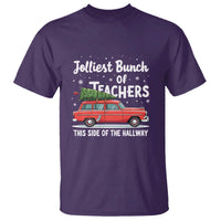 Funny Christmas Teacher T Shirt Jolliest Bunch Of Teachers This Side Of The Hallway Xmas PJ Gift - Wonder Print Shop