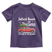Funny Christmas Teacher Toddler T Shirt Jolliest Bunch Of Teachers This Side Of The Hallway Xmas PJ Gift