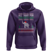 Christmas Elephant Hoodie All I Want for Xmas Is An Elephant Ugly Sweater