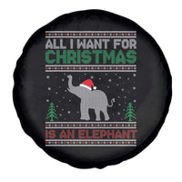 Xmas Elephant Spare Tire Cover All I Want for Xmas Is An Elephant Ugly Sweater