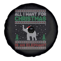Xmas Elephant Spare Tire Cover All I Want for Xmas Is An Elephant Ugly Sweater