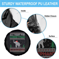 Xmas Elephant Spare Tire Cover All I Want for Xmas Is An Elephant Ugly Sweater