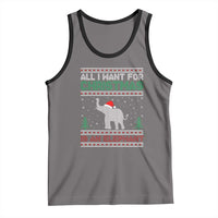 Christmas Elephant Tank Top All I Want for Xmas Is An Elephant Ugly Sweater