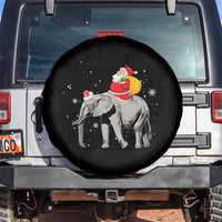 Christmas Santa Riding Elephant Spare Tire Cover Xmas Tree Light Funny Festive