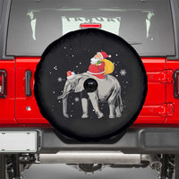 Christmas Santa Riding Elephant Spare Tire Cover Xmas Tree Light Funny Festive
