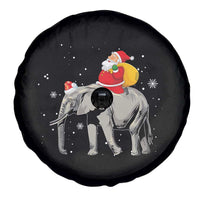 Christmas Santa Riding Elephant Spare Tire Cover Xmas Tree Light Funny Festive