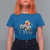 Christmas Santa Riding Elephant T Shirt For Women Xmas Tree Light Funny Festive - Wonder Print Shop