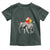 Christmas Santa Riding Elephant Toddler T Shirt Xmas Tree Light Funny Festive
