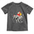 Christmas Santa Riding Elephant Toddler T Shirt Xmas Tree Light Funny Festive