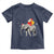 Christmas Santa Riding Elephant Toddler T Shirt Xmas Tree Light Funny Festive