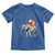 Christmas Santa Riding Elephant Toddler T Shirt Xmas Tree Light Funny Festive