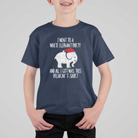 Funny White Elephant Christmas T Shirt For Kid I Went To A White Party And Got This Gift Exchange - Wonder Print Shop