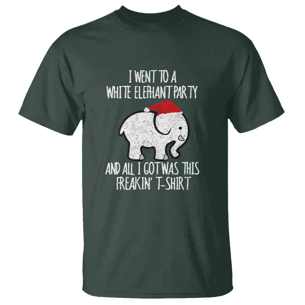Funny White Elephant Christmas T Shirt I Went To A White Party And Got This Gift Exchange - Wonder Print Shop