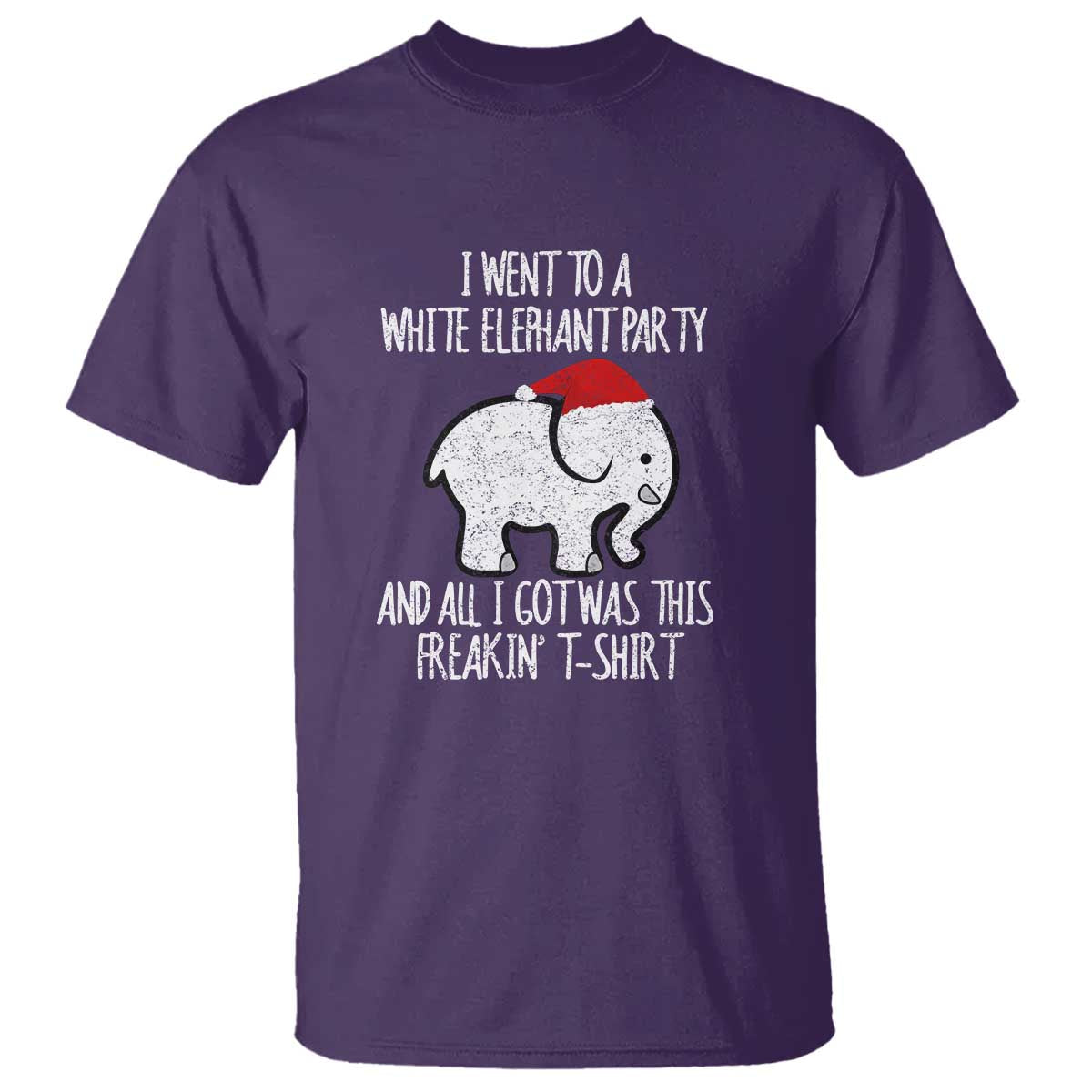 Funny White Elephant Christmas T Shirt I Went To A White Party And Got This Gift Exchange - Wonder Print Shop